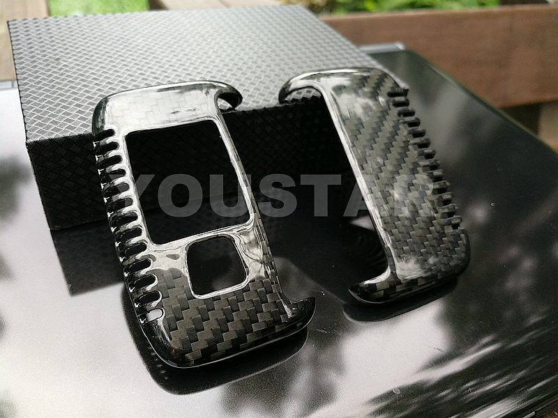 Real Carbon Fiber Remote Key Shell Cover Case Fit Jaguar Xe Xf Xj F