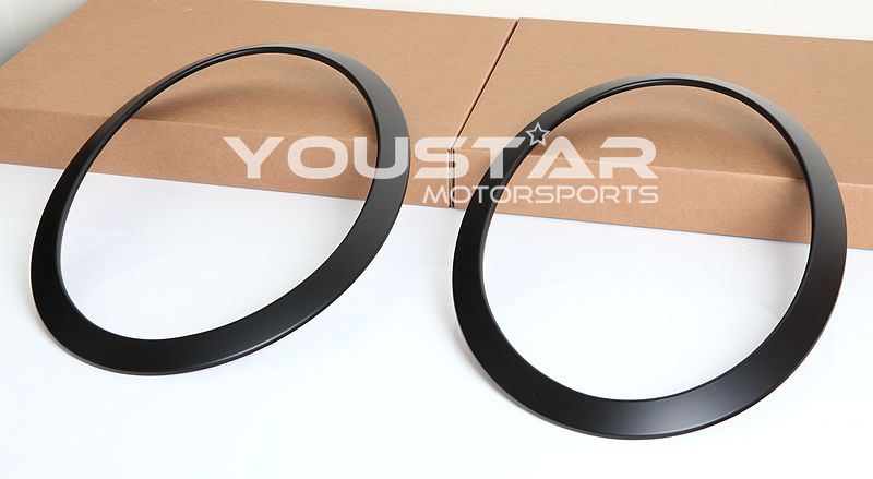SalesAfter - The Online Shop - MINI F55 F56 F57 Set of decor ring  headlights, black