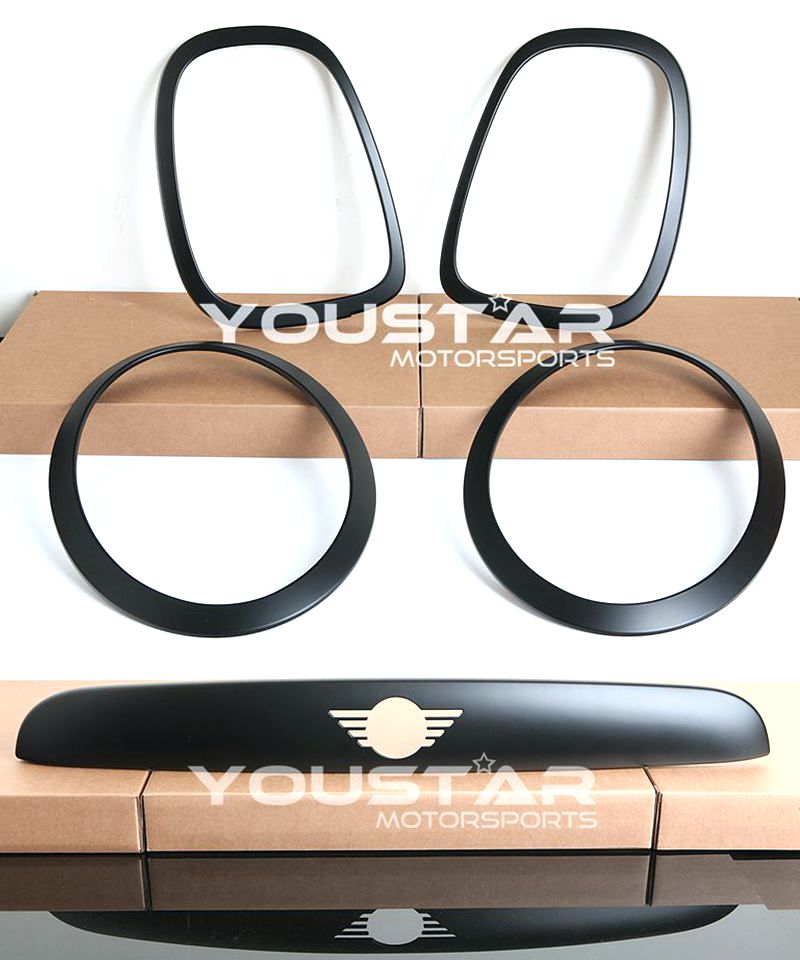 USA STOCK Combo Blackout kit SATIN BLACK Trims for MINI Cooper S