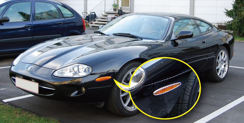 USA STOCK x4 ROYAL CHROME Side Reflector Trims for Jaguar X100 XK XK8 XKR 96-06