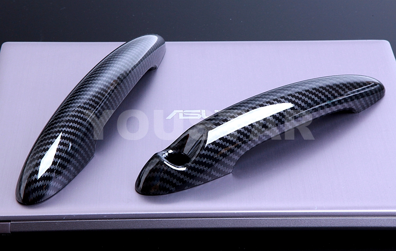 4x Gloss Carbon Fiber Door Handle Cover Set For MINI R60 Countryman 2011-2016 Cooper S