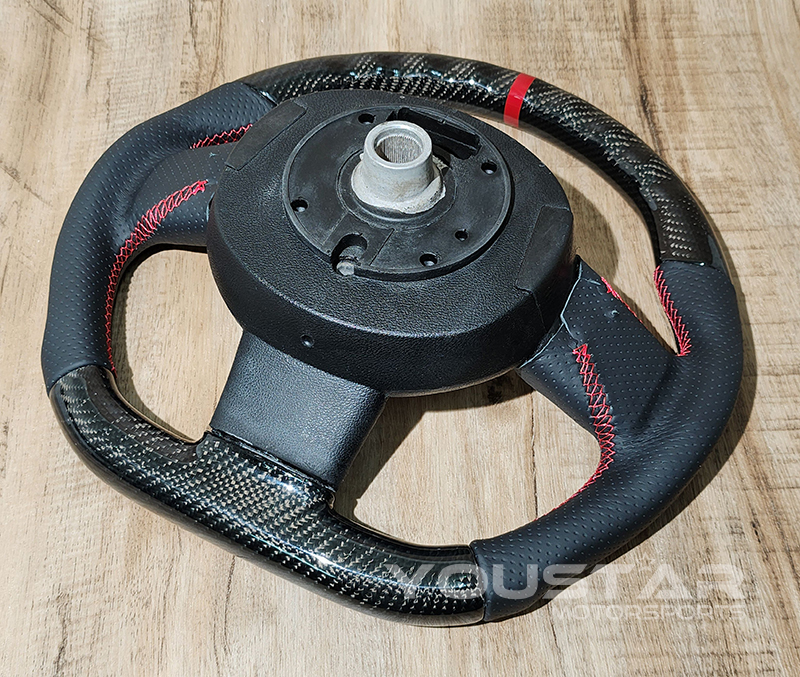 Sport Steering Wheel For Mini Cooper R56 – Leather & Alcantara, Flat Bottom, Refurbished Nappa Cover