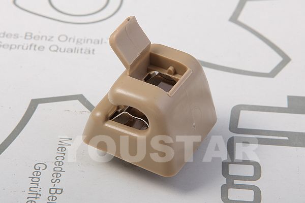 US STOCK X2 Lighted Cream Beige Sun Visor Clips for Mercedes W123 W124 W126 W201
