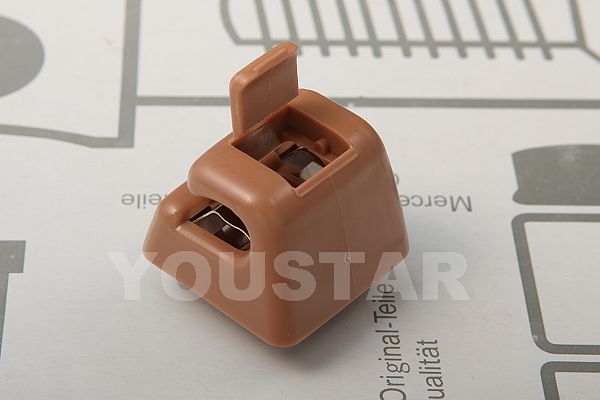 2x Tan Sun Visor Mount Clips For Mercedes Benz W126, W124, W123 - Palomino, New 11 thumbnail image